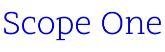 Scope One 字体